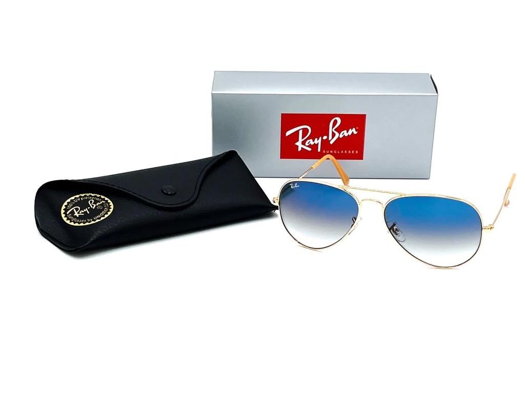 Ray Ban Aviador Dorado-Azul degradado