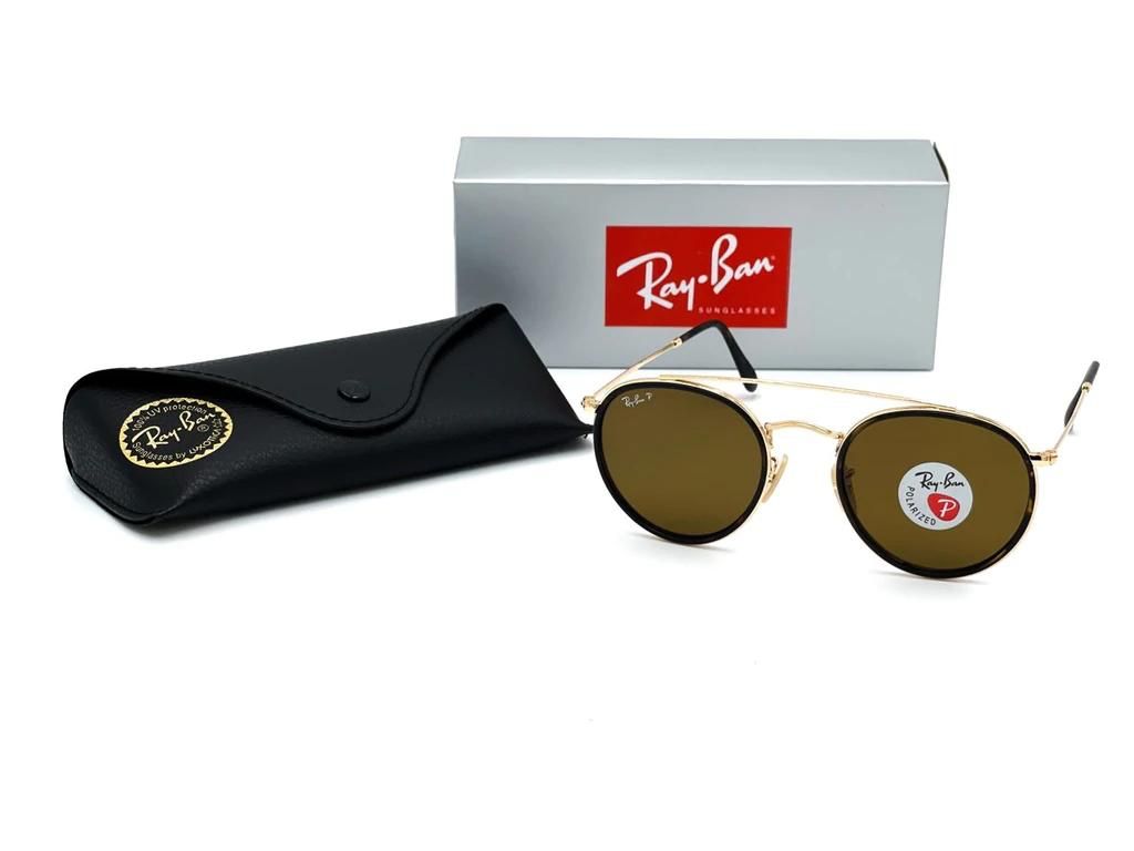 Ray Ban Double Bridge Dorado-Cafe Degradado Polarizado