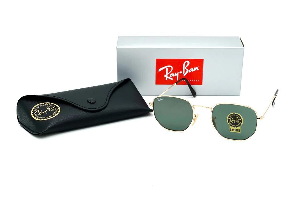 Ray Ban Hexagonal Dorado-Verde